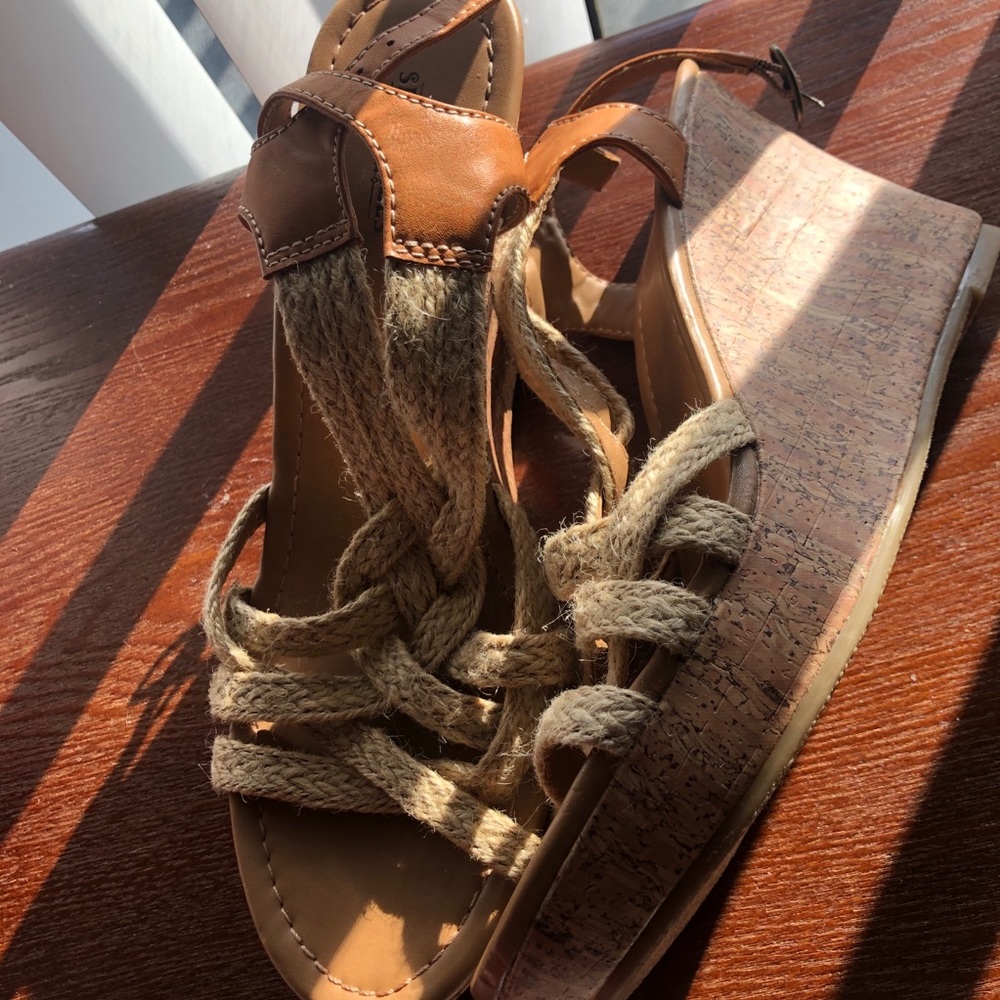 Seychelles cork screw wedges size 7.5
